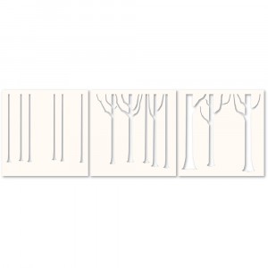 Memory Box Template Set - Narrow Tree Trunks Stencil Set