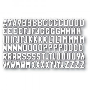 Memory Box Stanzschablone - 94342 Mini Vintage Varsity Alphabet 