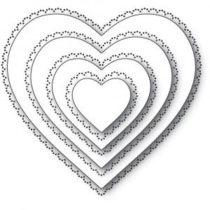 Memory Box Stanzschablone - 94364 Scallop Pinpoint Loving Heart Cut Out