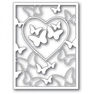 Memory Box Stanzschablone - 94386 Butterfly Heart Frame - 30% RABATT
