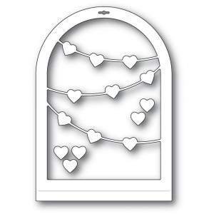 Memory Box Stanzschablone - 94558 Heart Streamer Globe 