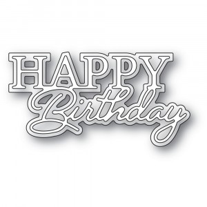 Memory Box Stanzschablone - 94588 Happy Birthday Posh Script