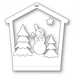 Memory Box Stanzschablone - 94604 Snowman House Frame - 30% RABATT