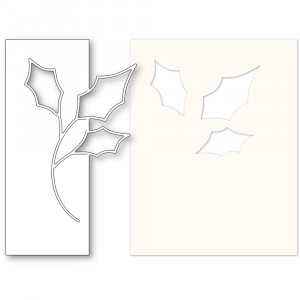 Memory Box Stanzschablone - 94619 Contempo Holly and Stencil - 30% RABATT