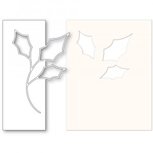 Memory Box Stanzschablone - 94619 Contempo Holly and Stencil - 30% RABATT