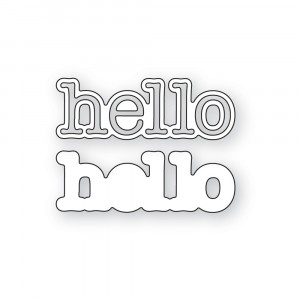 Memory Box Stanzschablone - 94658 Hello Daily Script