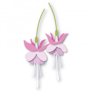 Memory Box Stanzschablone - 94786 Fuchsia Bud Duo