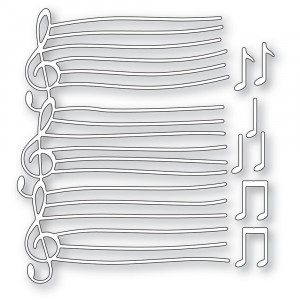 Memory Box Stanzschablone - 94809 Wavy Sheet Music