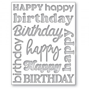 Memory Box Stanzschablone - 94857 Happy Birthday Background Plate