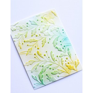 Memory Box 3D Prägeschablone - Gracious Leaves 3D Embossing Folder