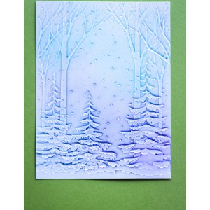 Memory Box 3D Prägeschablone - Snowy Forest 3D Embossing Folder