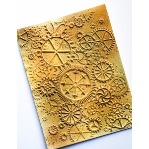 Memory Box 3D Prägeschablone - Put It in Gear 3D Embossing Folder