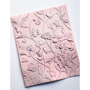 Memory Box 3D Prägeschablone - EF1020 Blooming Sweet Pea 3D Embossing Folder