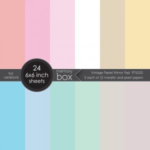 Memory Box Paper Pack - Vintage Pastel Mirror Pad 6x6