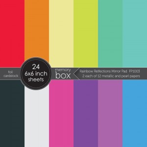 Memory Box Paper Pack - Rainbow Reflections Mirror Pad 6x6