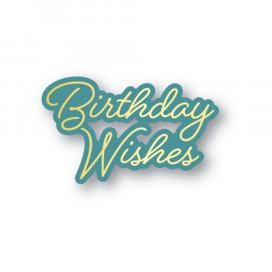 Memory Box Hot Foil Plate - MBF004 Posh Birthday Wishes (inkl. Stanzschablone)