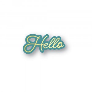 Memory Box Hot Foil Plate - MBF007 Posh Hello (inkl. Stanzschablone)