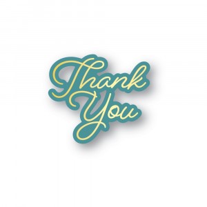 Memory Box Hot Foil Plate - MBF012 Posh Thank You (inkl. Stanzschablone)