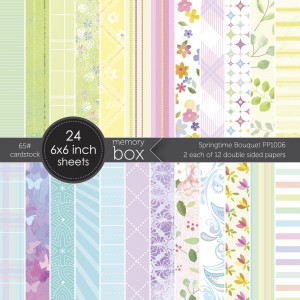 Memory Box Paper Pack 6 x 6 - Springtime Bouquet