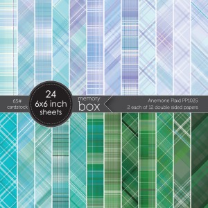 Memory Box Paper Pack 6 x 6 - PP1025 Anemone Plaid 6x6 pack