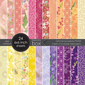 Memory Box Paper Pack 6 x 6 - PP1028 Glimmering Gladiola