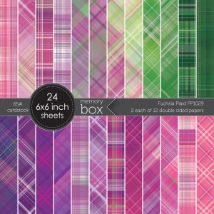 Memory Box Paper Pack 6 x 6 - PP1029 Fuchsia Plaid 