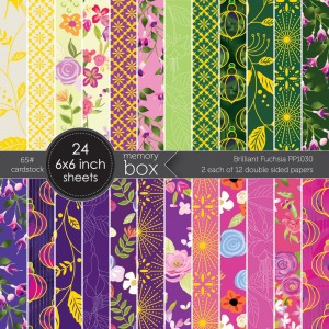 Memory Box Paper Pack 6 x 6 - PP1030 Brilliant Fuchsia 