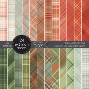 Memory Box Paper Pack 6 x 6 - PP1033 Nutmeg Plaid 