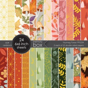 Memory Box Paper Pack 6 x 6 - PP1034 Nutmeg Forest 