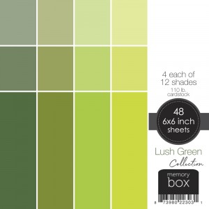 Memory Box Paper Pack 6 x 6 - SP1003 Lush Green