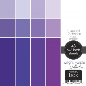 Memory Box Paper Pack 6 x 6 - Twilight Purple 