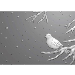 Nellie's Choice 3D Embossing Folder - Bird on Branch