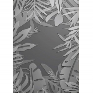 Nellie's Choice 3D Embossing Folder - Frame of Tropical Leaves