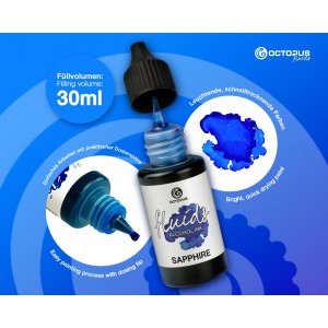 Octopus Fluids Alcohol Ink 30ml - Sapphire