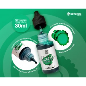 Octopus Fluids Alcohol Ink 30ml - Emerald