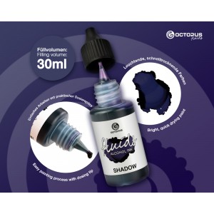 Octopus Fluids Alcohol Ink 30ml - Shadow