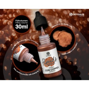 Octopus Fluids Alcohol Ink 30ml - Metallics Coin Copper