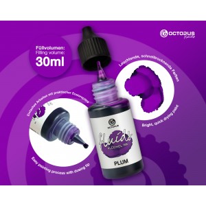 Octopus Fluids Alcohol Ink 30ml - Plum