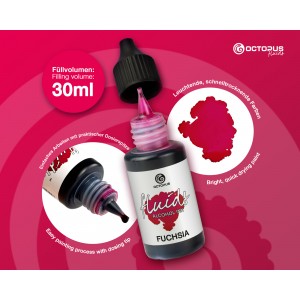 Octopus Fluids Alcohol Ink 30ml - Fuchsia