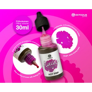 Octopus Fluids Alcohol Ink 30ml - Hot Pink