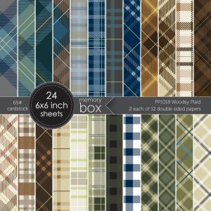Memory Box Paper Pack 6 x 6 - Woodsy Plaid