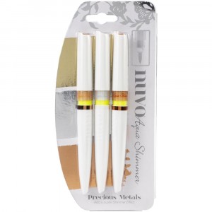 Nuvo Aqua Shimmer Pens 3er Packung - Precious Metals