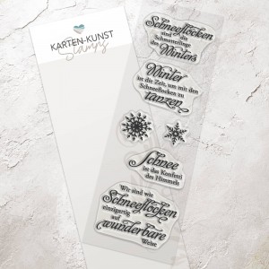 Karten-Kunst Clear Stamps zum Winter KK-0083 - Weise Worte Schneeflocken