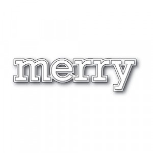 Poppy Stamps Stanzschablone - 2111 Merry Outline  - 30% RABATT