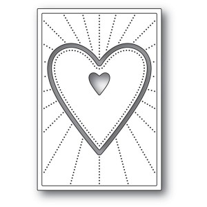 Poppy Stamps Stanzschablone - Deco Shining Heart - 30% RABATT