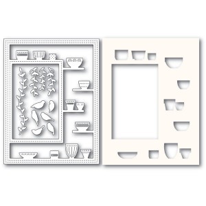 Poppy Stamps Stanzschablone - Greenhouse Potted Plants Sidekick Frame 