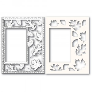Poppy Stamps Stanzschablone - 2243 Autumn Leaves Sidekick Frame and Stencil 2 - 40% RABATT