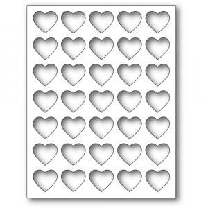 Poppy Stamps Stanzschablone - Grid Heart Frame 