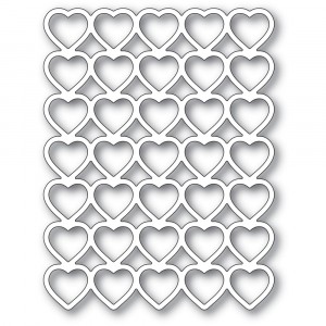 Poppy Stamps Stanzschablone - Banded Hearts 