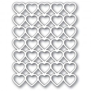 Poppy Stamps Stanzschablone - Banded Hearts 